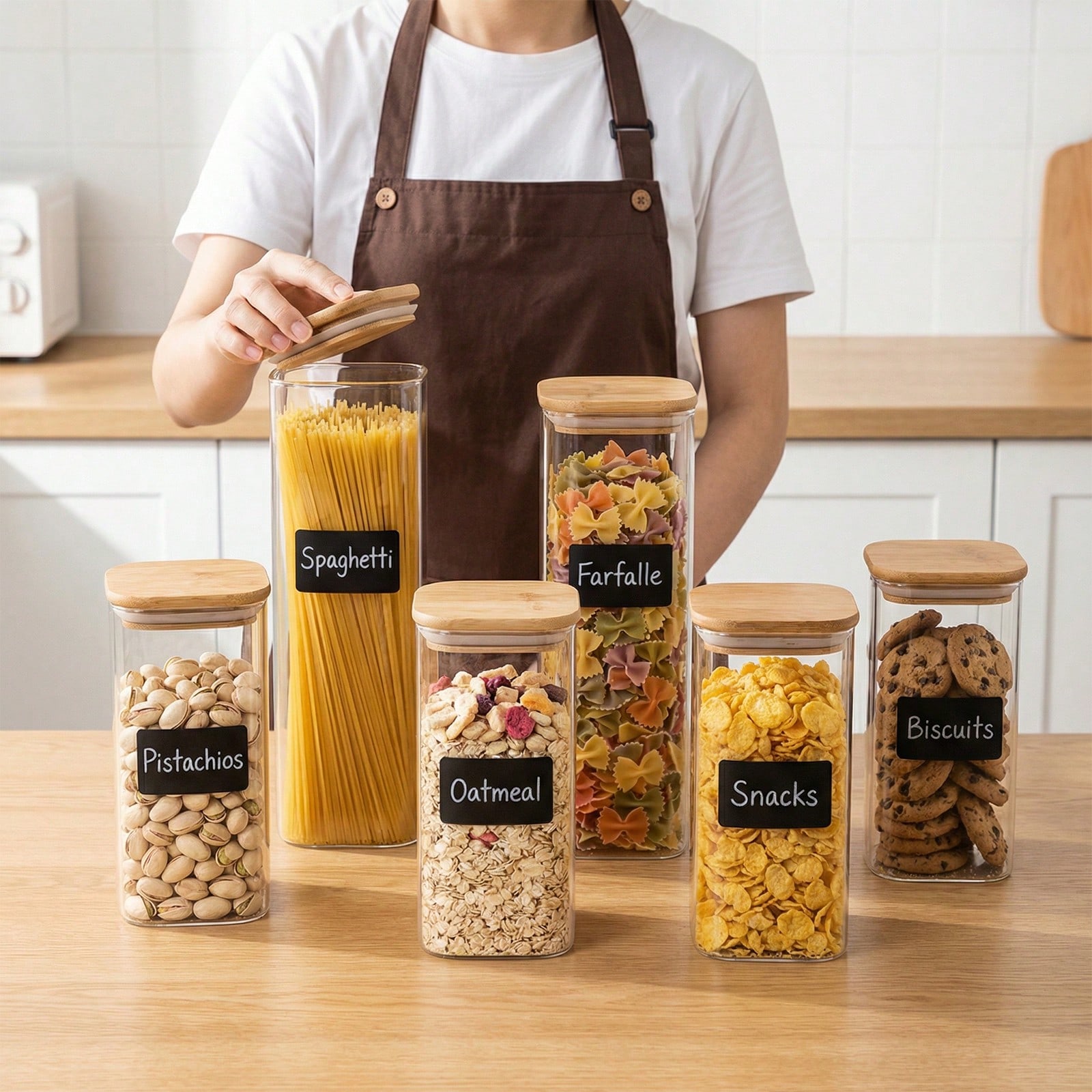 Food Storage Plastic Containers With Lids - Recipientes de vidro para armazenamento de