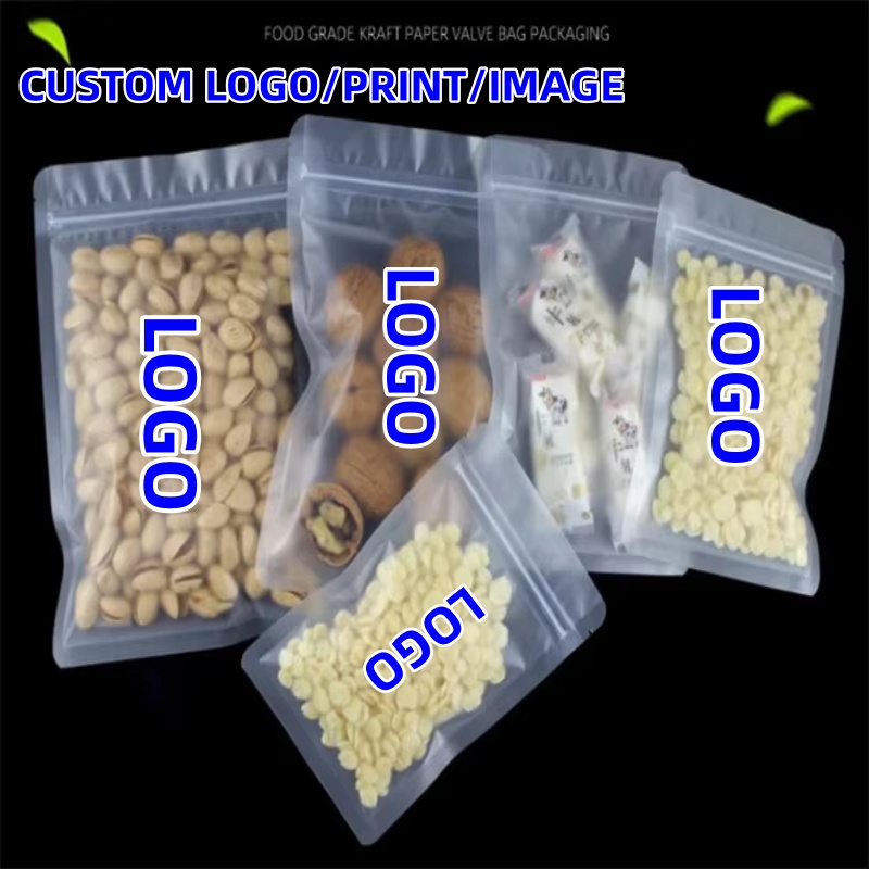Food Storage Bags Zip Lock Pouch - 100 Sacos Plásticos Foscos com Zíper