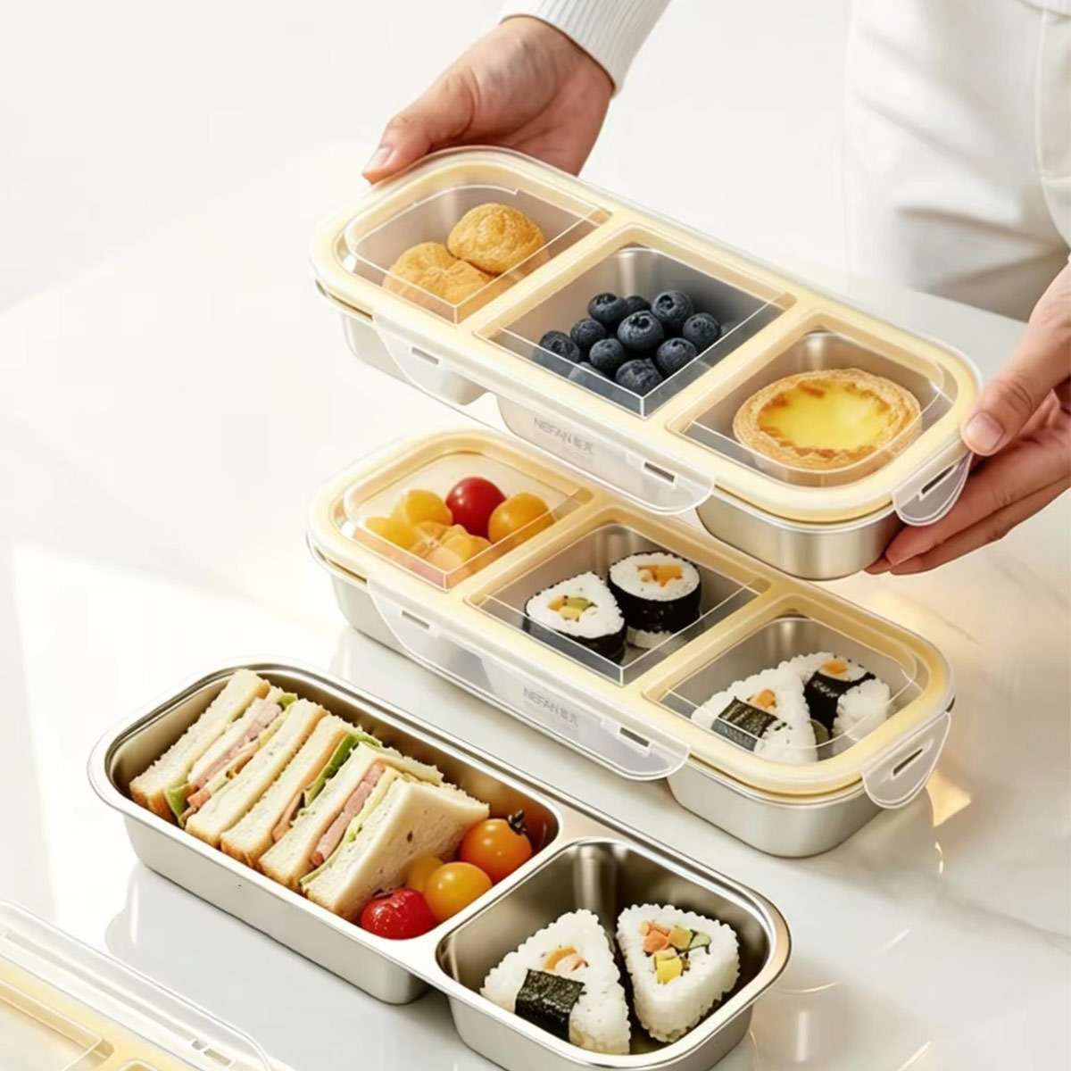Food Storage Square Containers - Recipiente de armazenamento de alimentos em