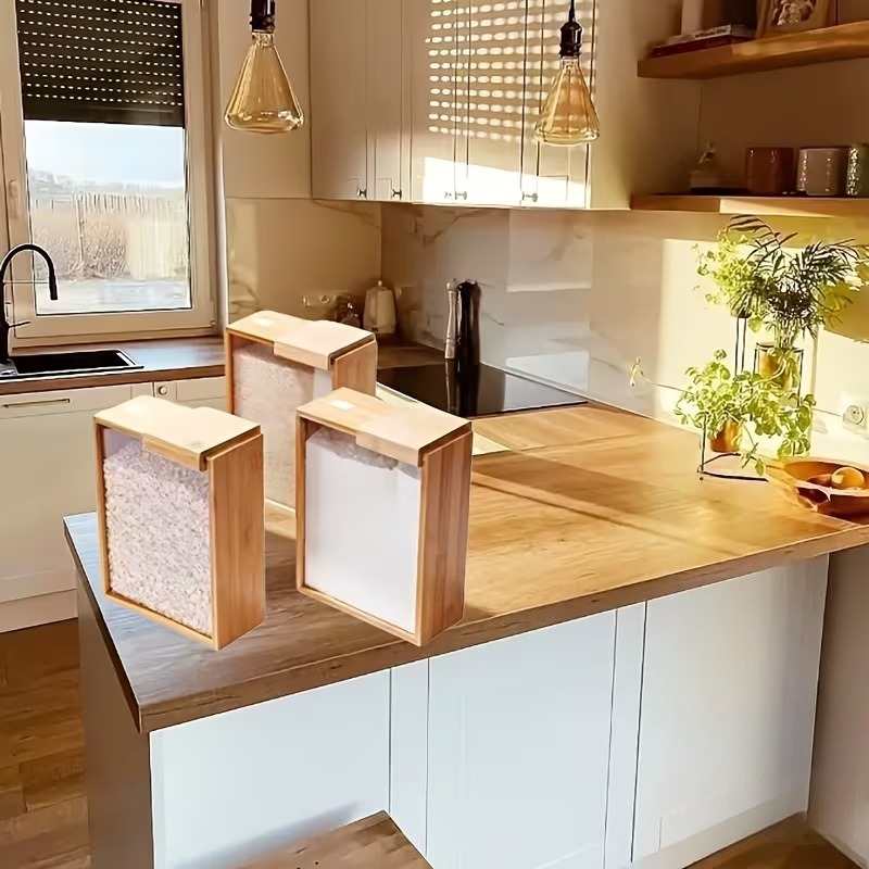 Stackable Pantry Bin - Recipientes de armazenamento de bambu com