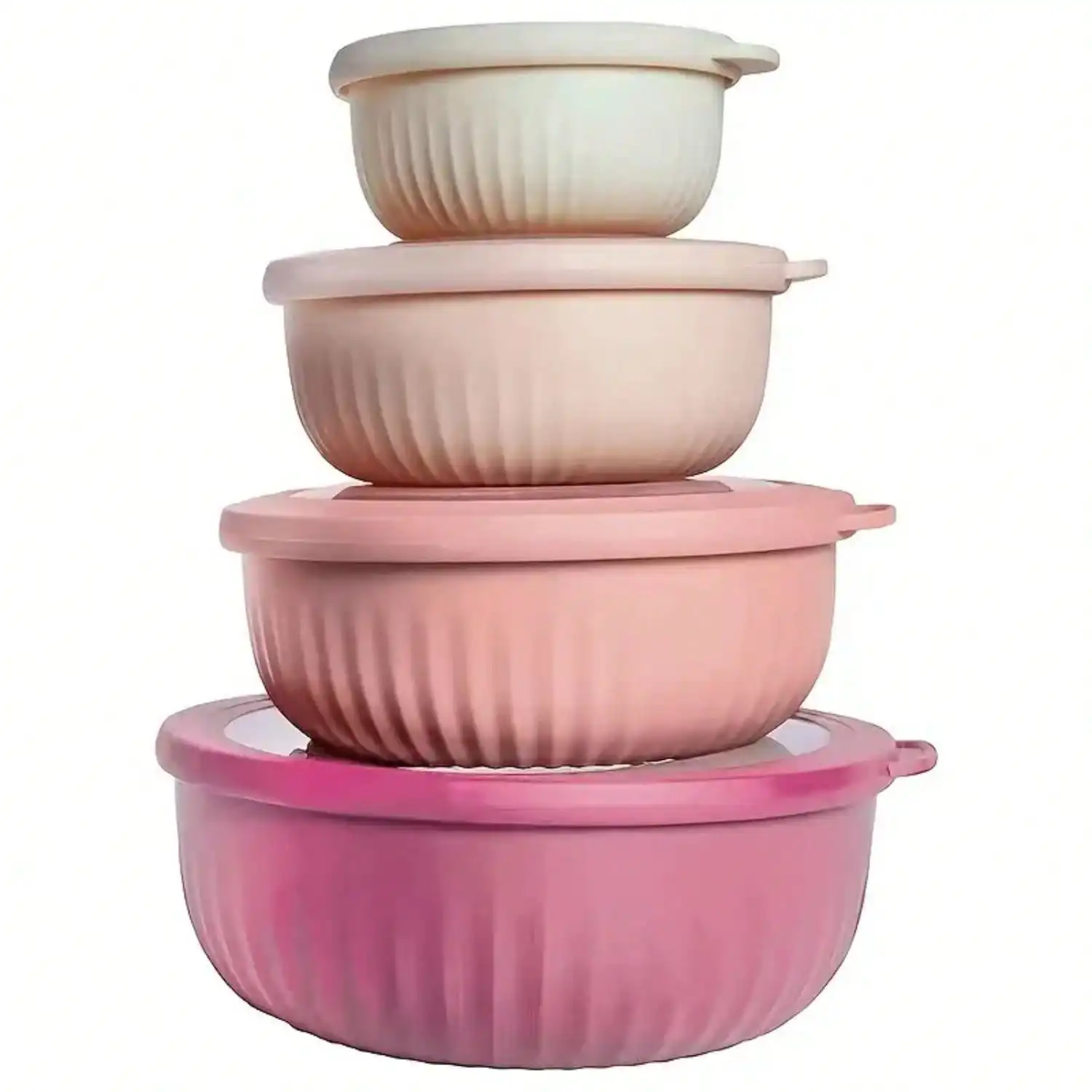 Food Storage Plastic Containers With Lids - Conjunto de 8 tigelas de mistura