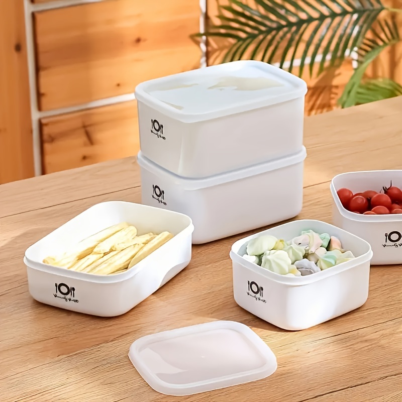 Food Storage Plastic Containers With Lids - Caixa de Almoço Retangular de Plástico