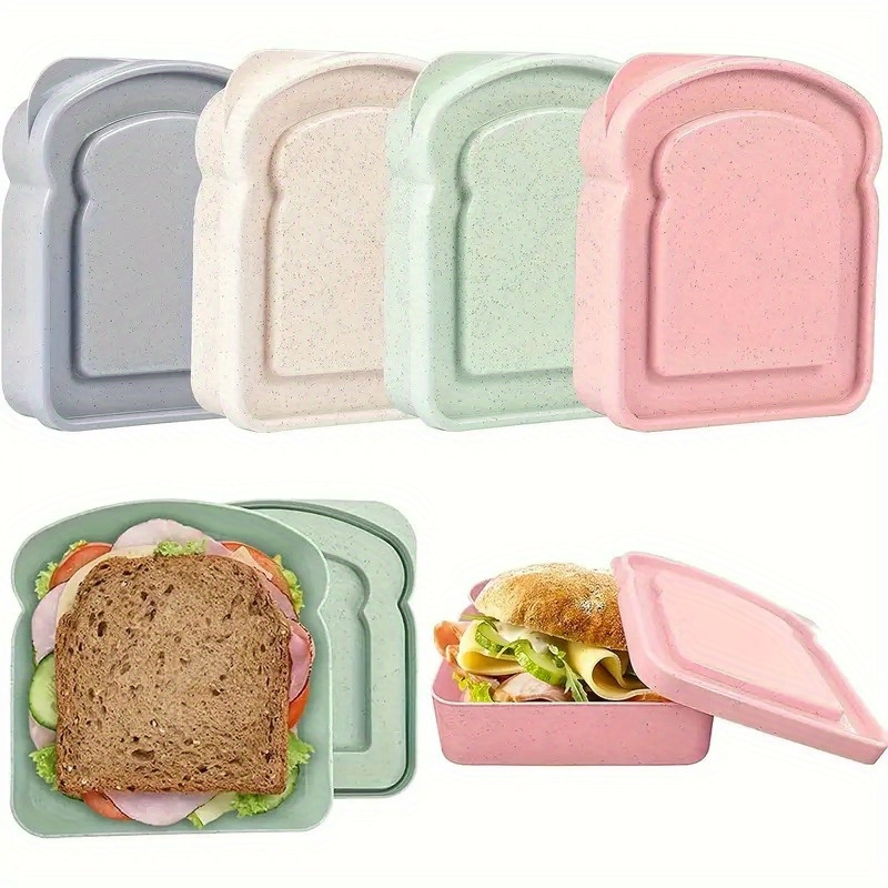 Food Storage Plastic Containers With Lids - 1pc caixas bento, recipientes de sanduíche,