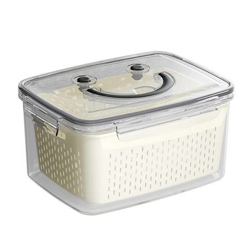 Food Storage Acrylic Containers - Conjunto de 2 recipientes herméticos para