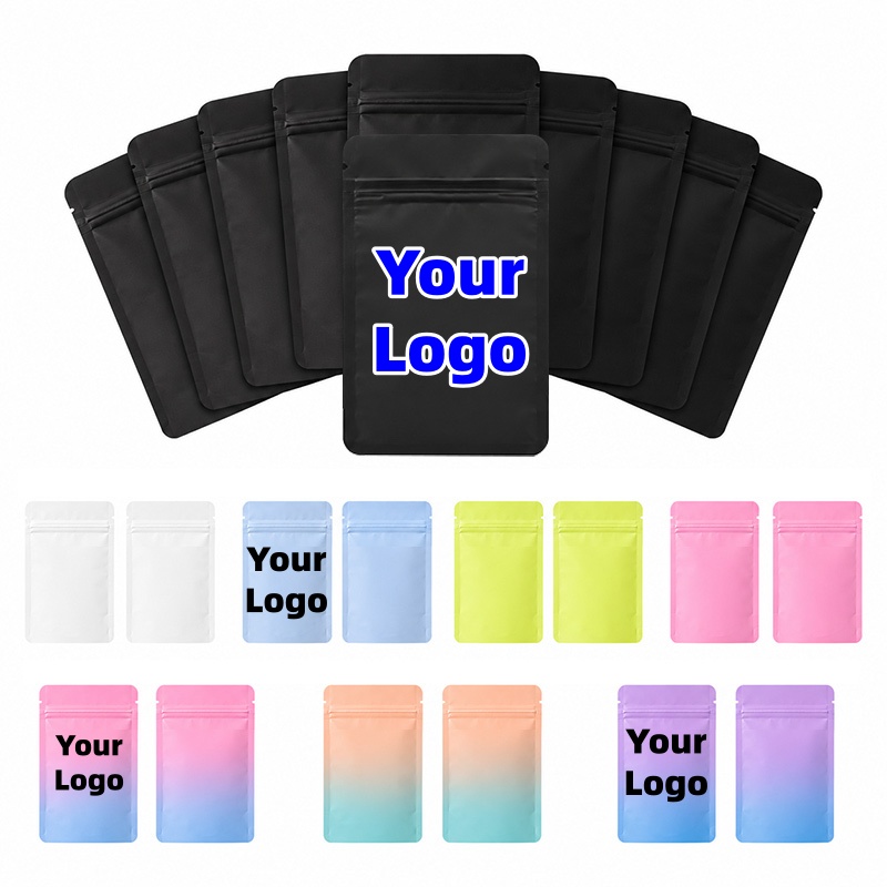 Food Storage Bags Zip Lock Pouch - Sacos Planos de Alumínio Reutilizáveis com