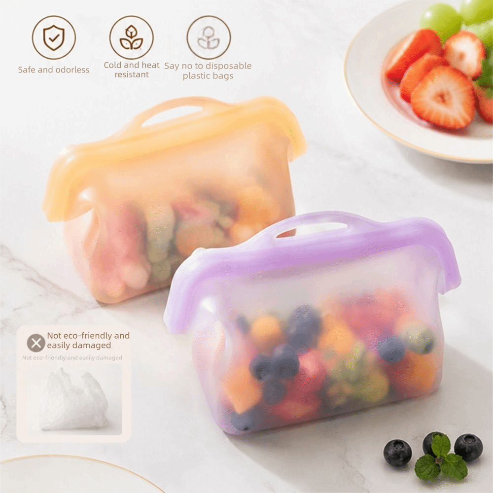 Food Storage And Temperature - Sacos de Silicone para Armazenamento de