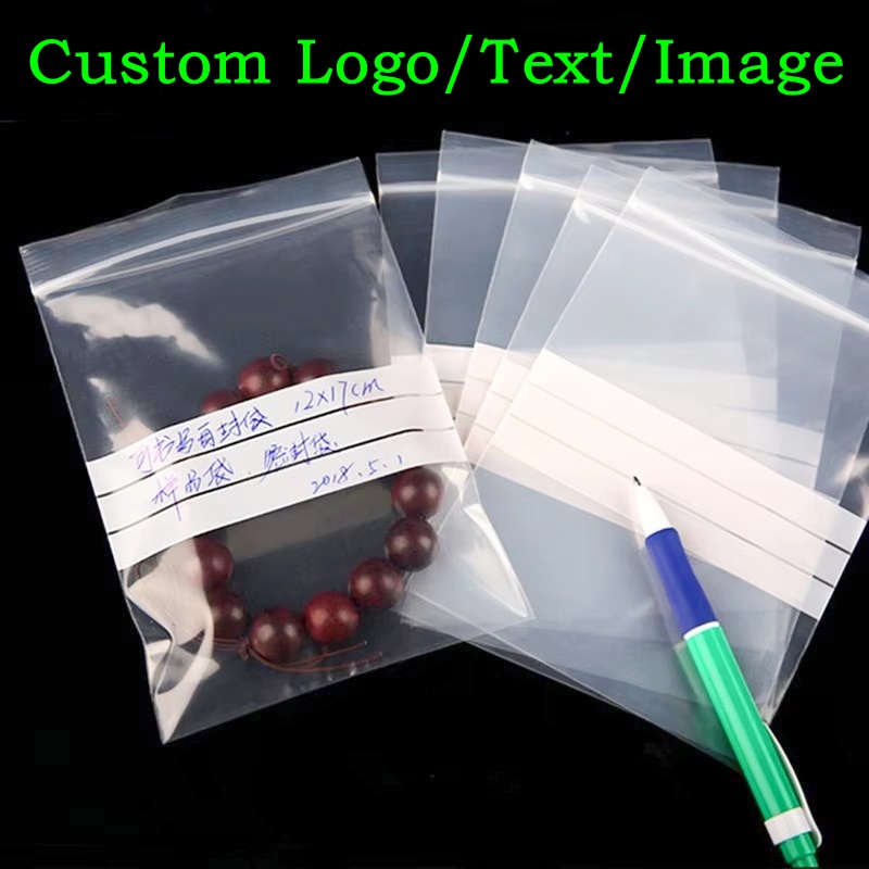 Food Storage Bags Zip Lock Pouch - 200 Sacos Plásticos Transparentes PE com