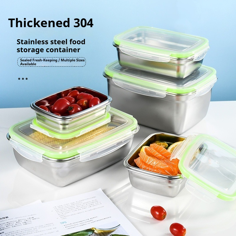 Food Storage Lunch Box - Conjunto de lancheira de aço inoxidável