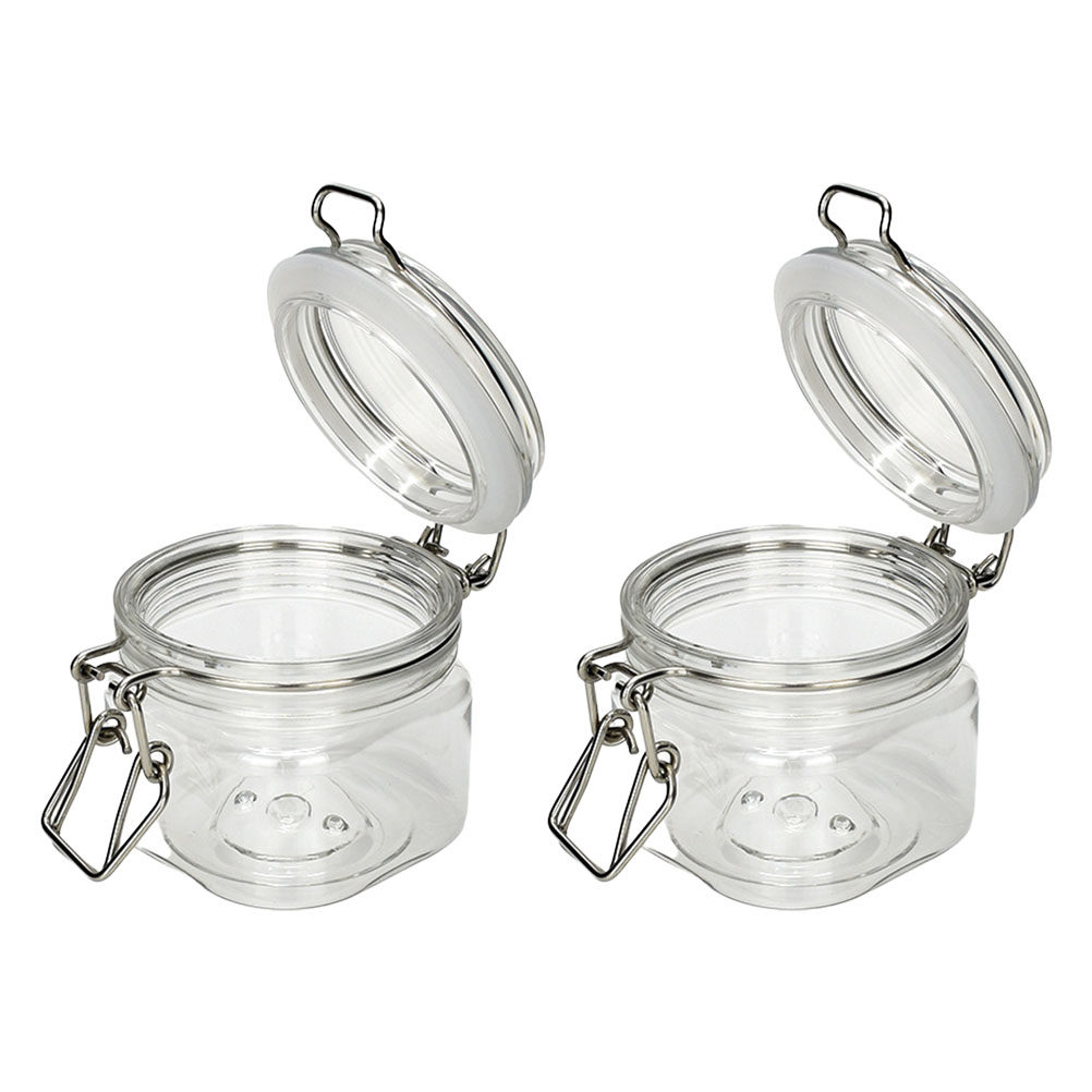 Food Storage Jars & Containers - 2 Potes Herméticos Transparentes para Armazenamento