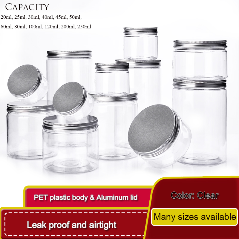 Food Storage Aluminum Containers - Frascos de armazenamento 5-10p, tampa de
