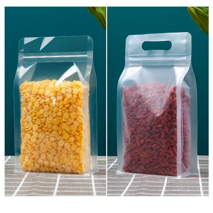 Food Storage Bags Zip Lock Pouch - 50 unidades de sacos transparentes foscos