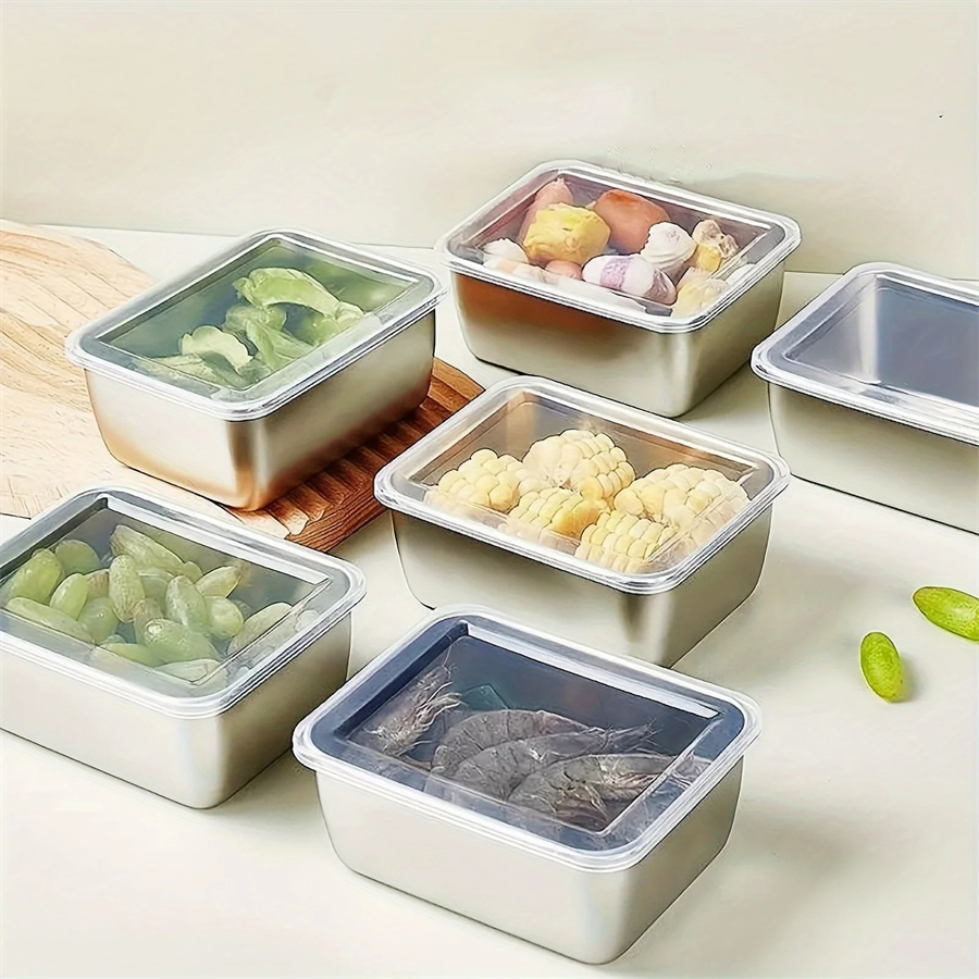 Food Storage Square Containers - 1/3/5 pces caixa de armazenamento de