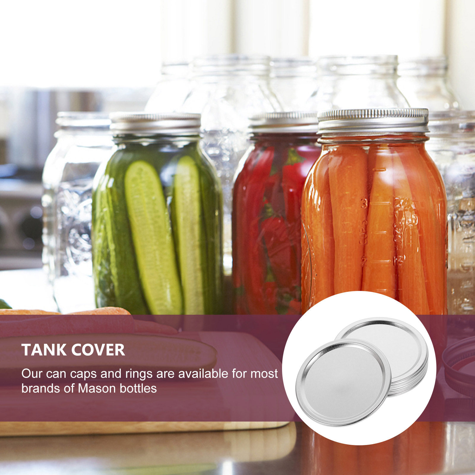 20 peças de tampas metálicas p - Food Storage Jars & Containers avaliação e preço