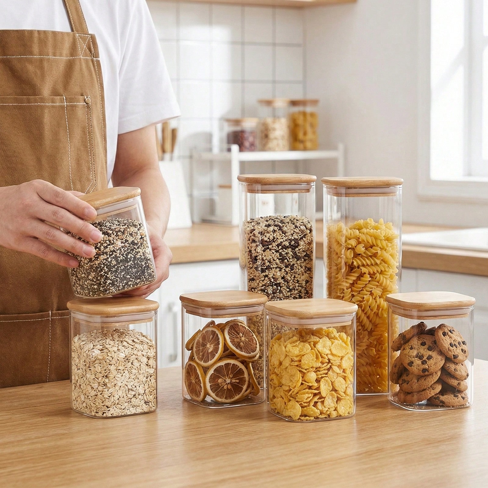 Recipientes de vidro para arma - Food Storage Plastic Containers With Lids avaliação e preço