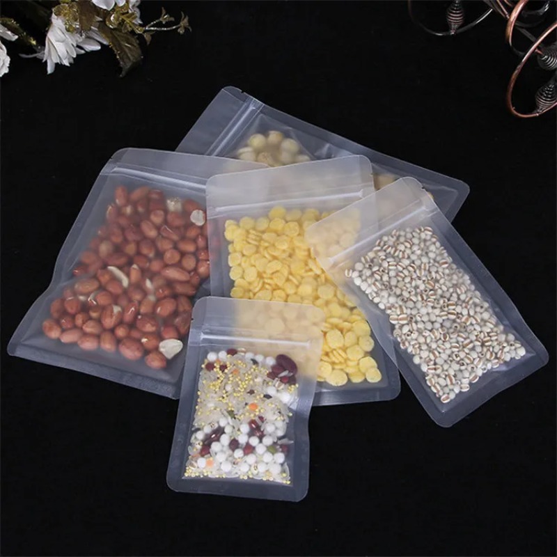 100 Sacos Plásticos Foscos com - Food Storage Bags Zip Lock Pouch avaliação e preço