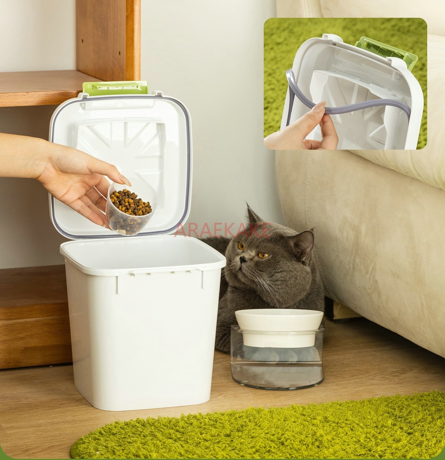 Balde de comida para gatos, ar - Food Storage For Dog avaliação e preço