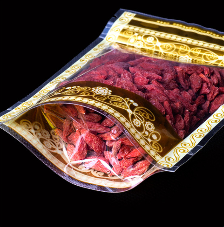 100 pçs stand-up plástico ouro - Food Storage Bags Zip Lock Pouch avaliação e preço