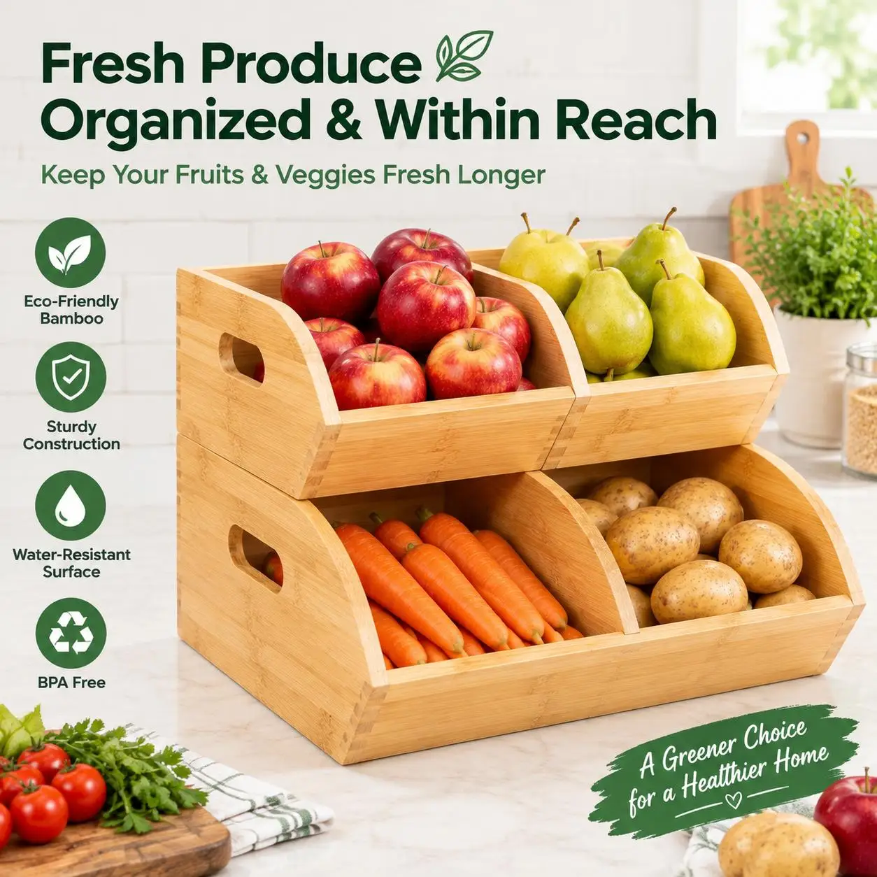 3 unidades de caixas de armaze - Stackable Pantry Bin avaliação e preço