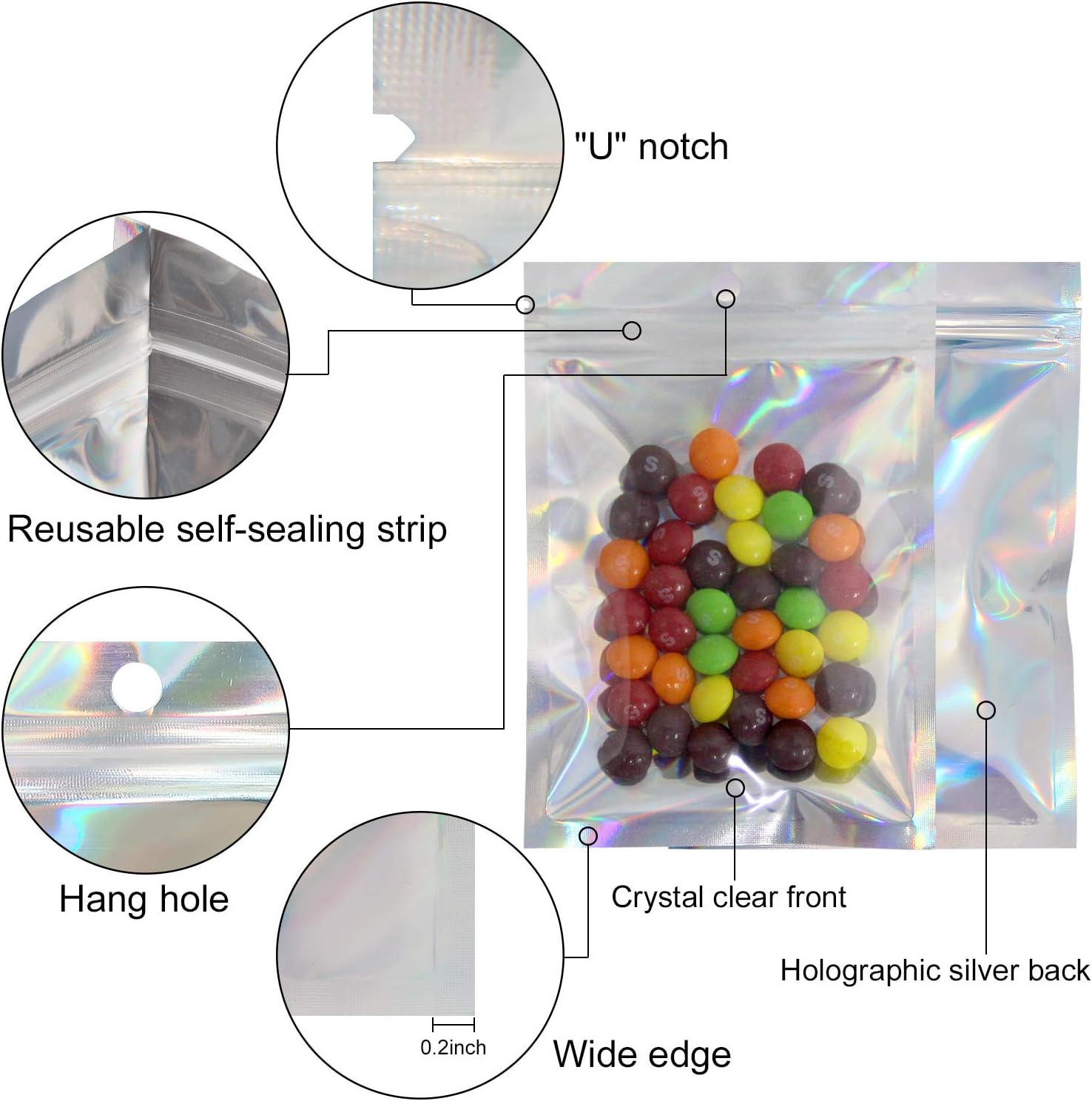 Plástico Laser Selagem Sacos,  - Food Storage Bags Zip Lock Pouch avaliação e preço