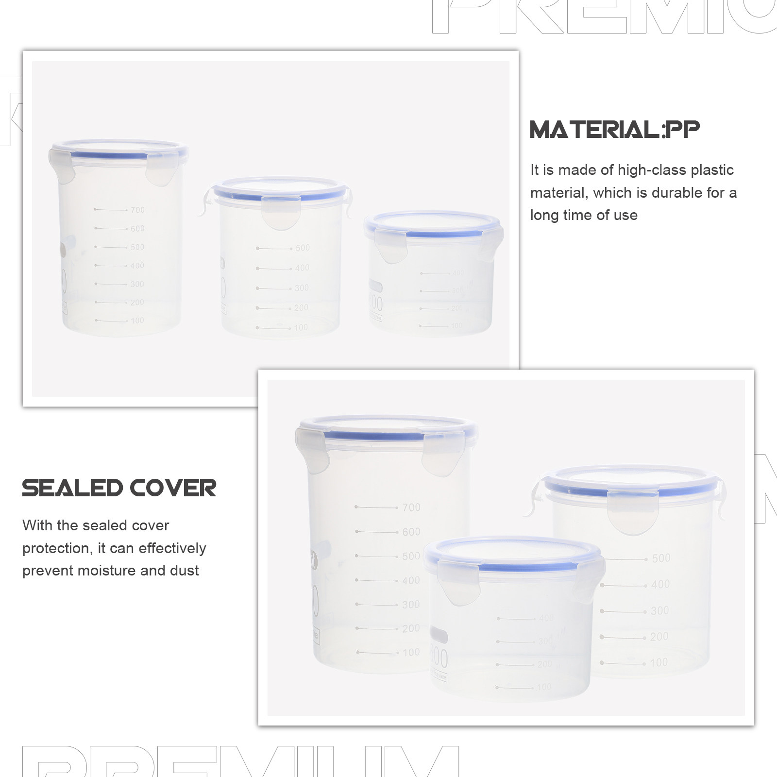 6 Potes Herméticos de Armazena - Food Storage Jars & Containers avaliação e preço