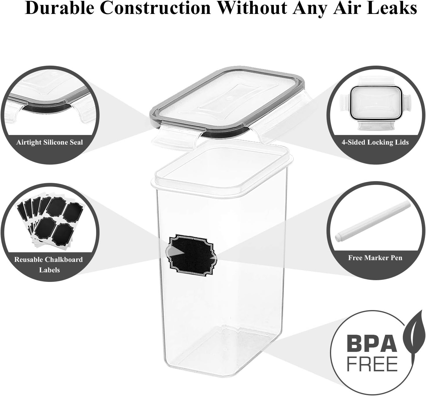 Conjunto de 14 Recipientes Her - Food Storage Acrylic Containers avaliação e preço