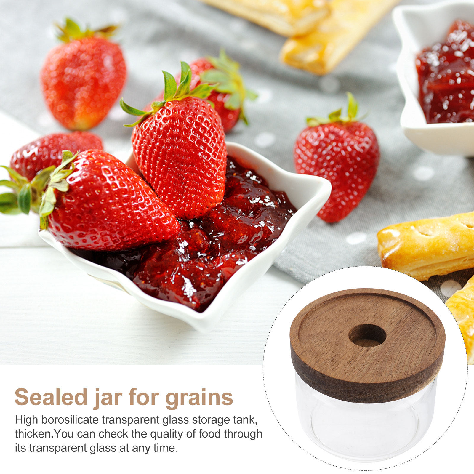 Conjunto de 2 potes de vidro h - Food Storage Jars & Containers avaliação e preço