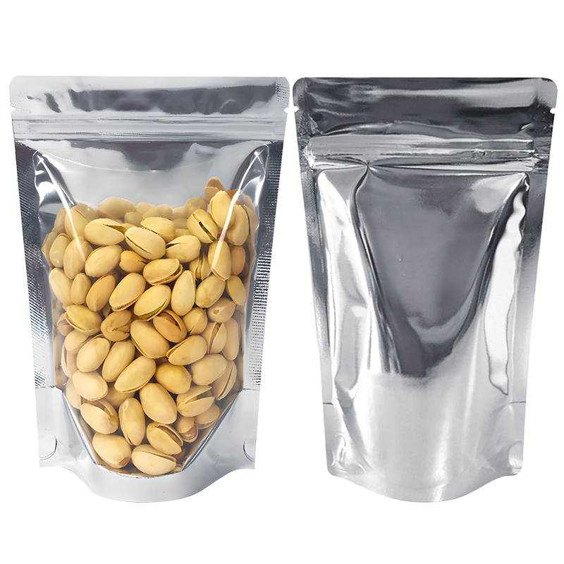100 pçs um lado folha de alumí - Food Storage Bags Zip Lock Pouch avaliação e preço