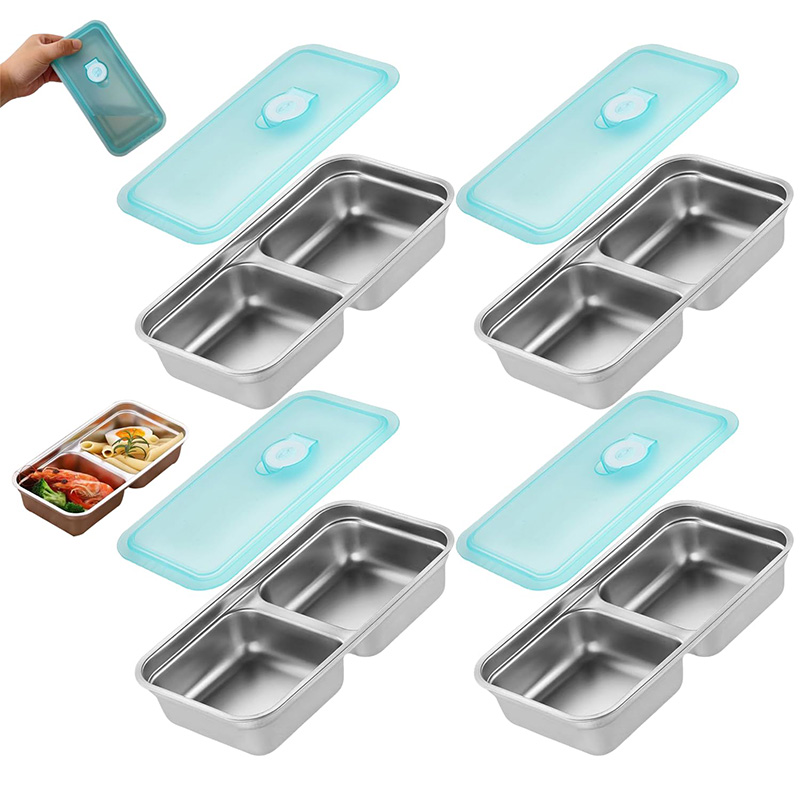 Portátil de aço inoxidável cai - Food Storage Lunch Box avaliação e preço