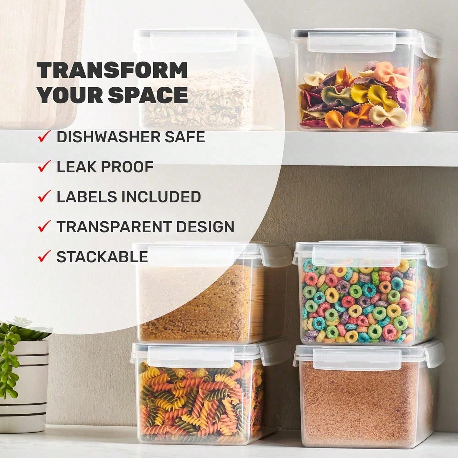 Conjunto de 8 Recipientes Herm - Food Storage Acrylic Containers avaliação e preço