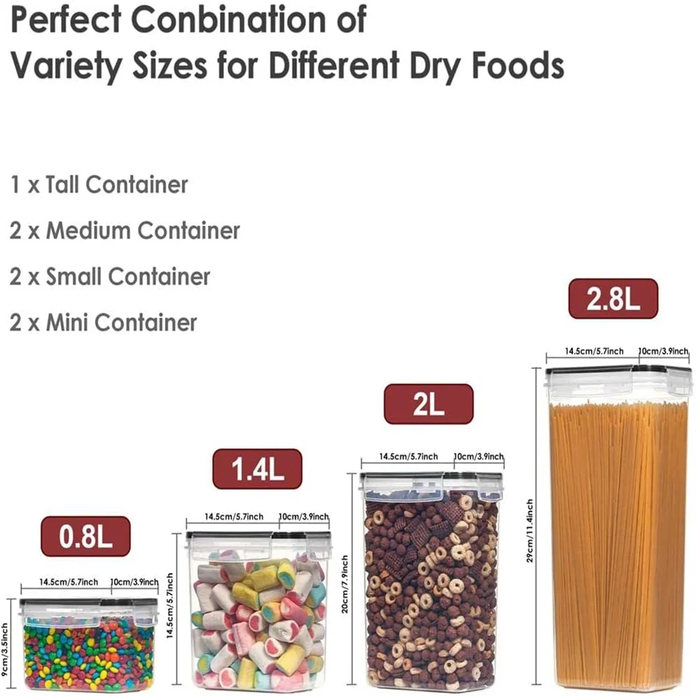 Conjunto de 7 Recipientes para - Food Storage Acrylic Containers avaliação e preço