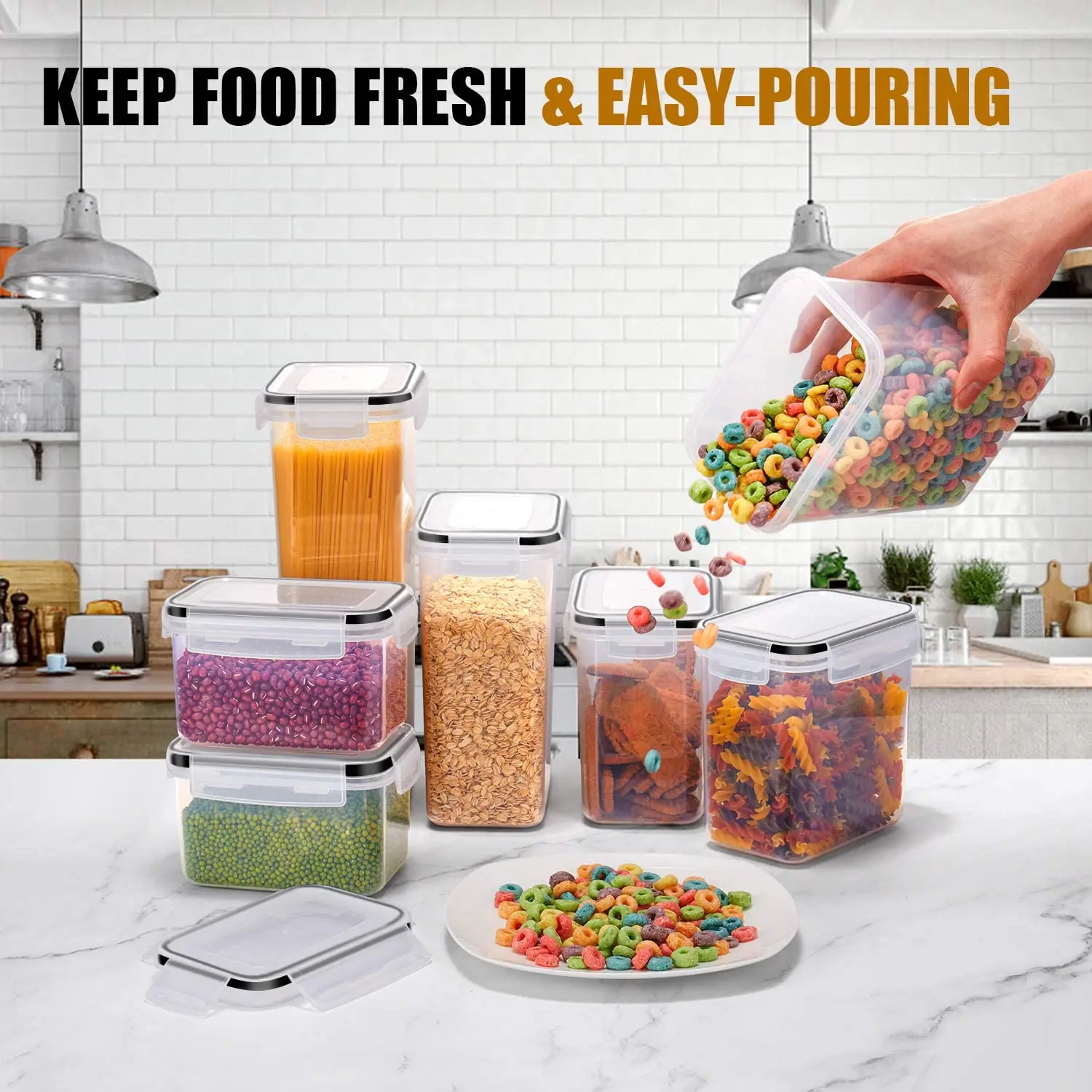 Conjunto de 7 Recipientes para - Food Storage Acrylic Containers avaliação e preço