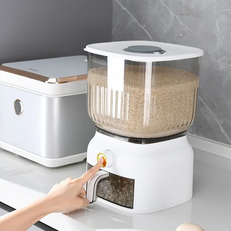 10kg cozinha balde de arroz ca - Food Storage Acrylic Containers avaliação e preço