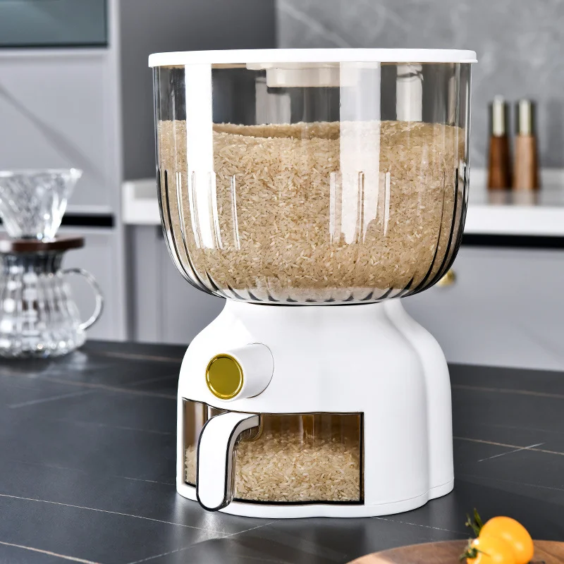 10kg cozinha balde de arroz ca - Food Storage Acrylic Containers avaliação e preço