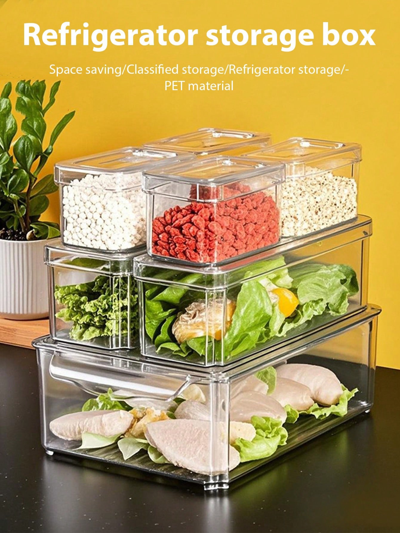 Conjunto de 7 Caixas Organizad - Stackable Pantry Bin avaliação e preço