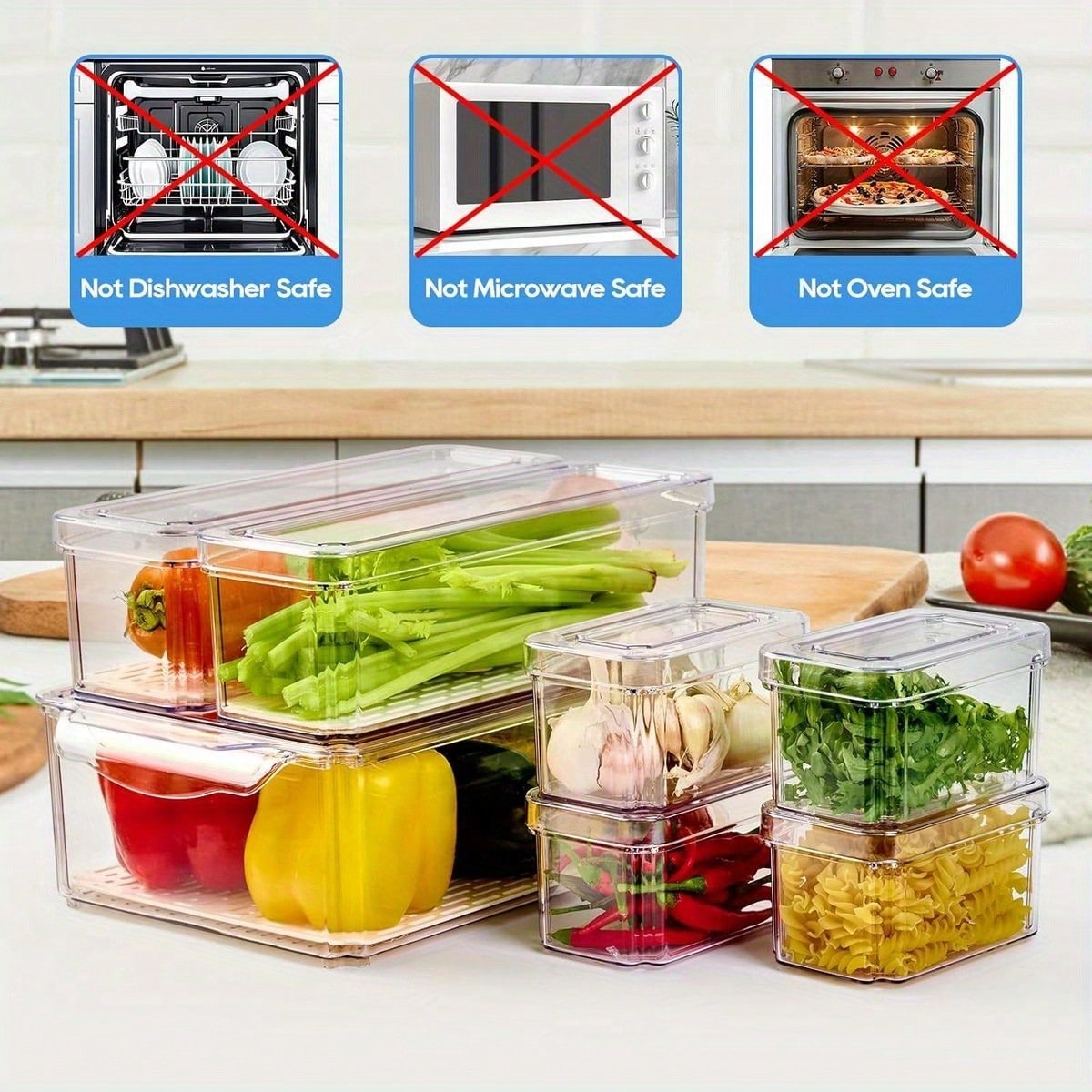 Conjunto de 7 Caixas Organizad - Stackable Pantry Bin avaliação e preço