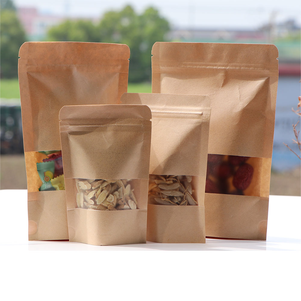 Kraft Paper Zip Lock Sacos, Ja - Food Storage Bags Zip Lock Pouch avaliação e preço