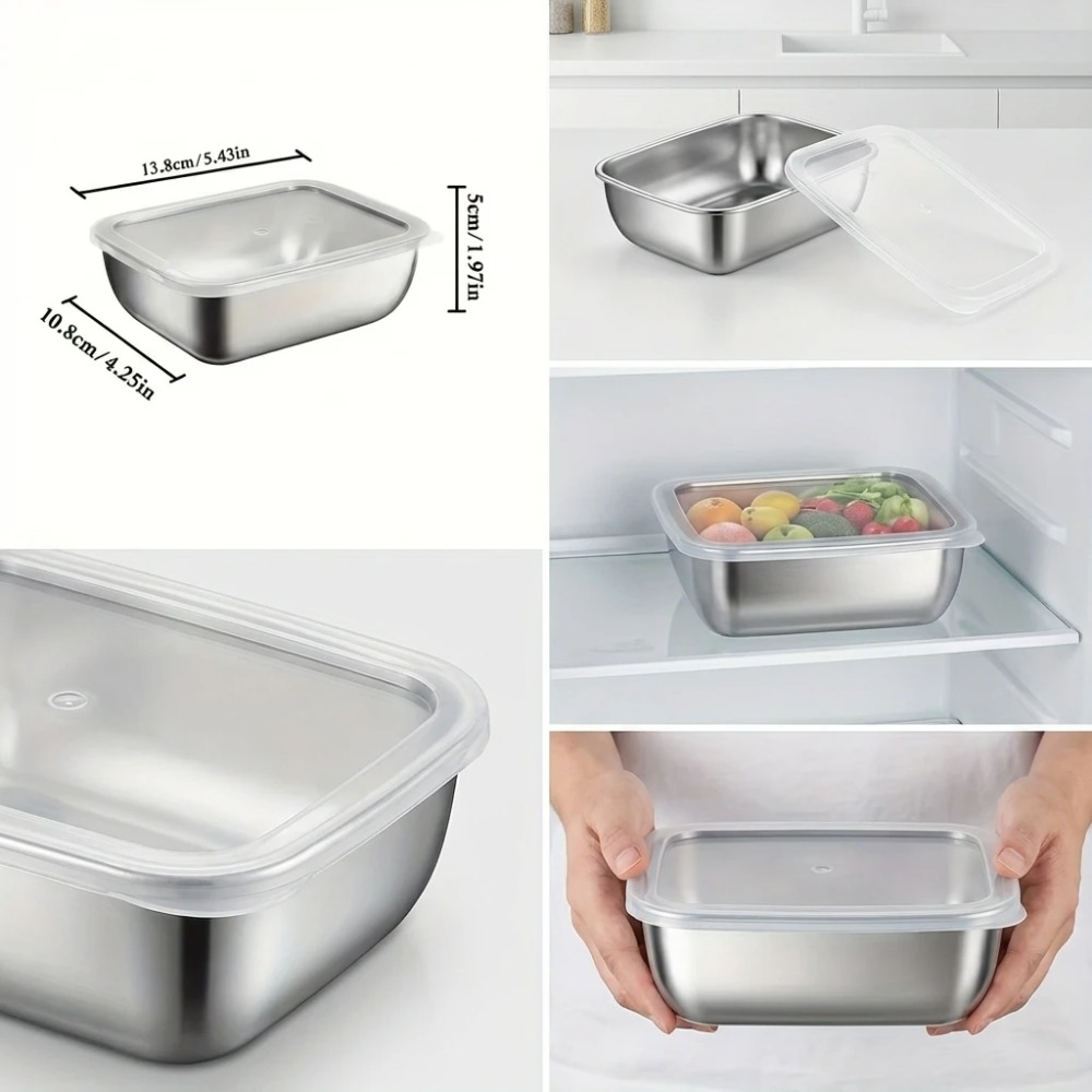 Conjunto de 6 Recipientes de A - Food Storage Square Containers avaliação e preço