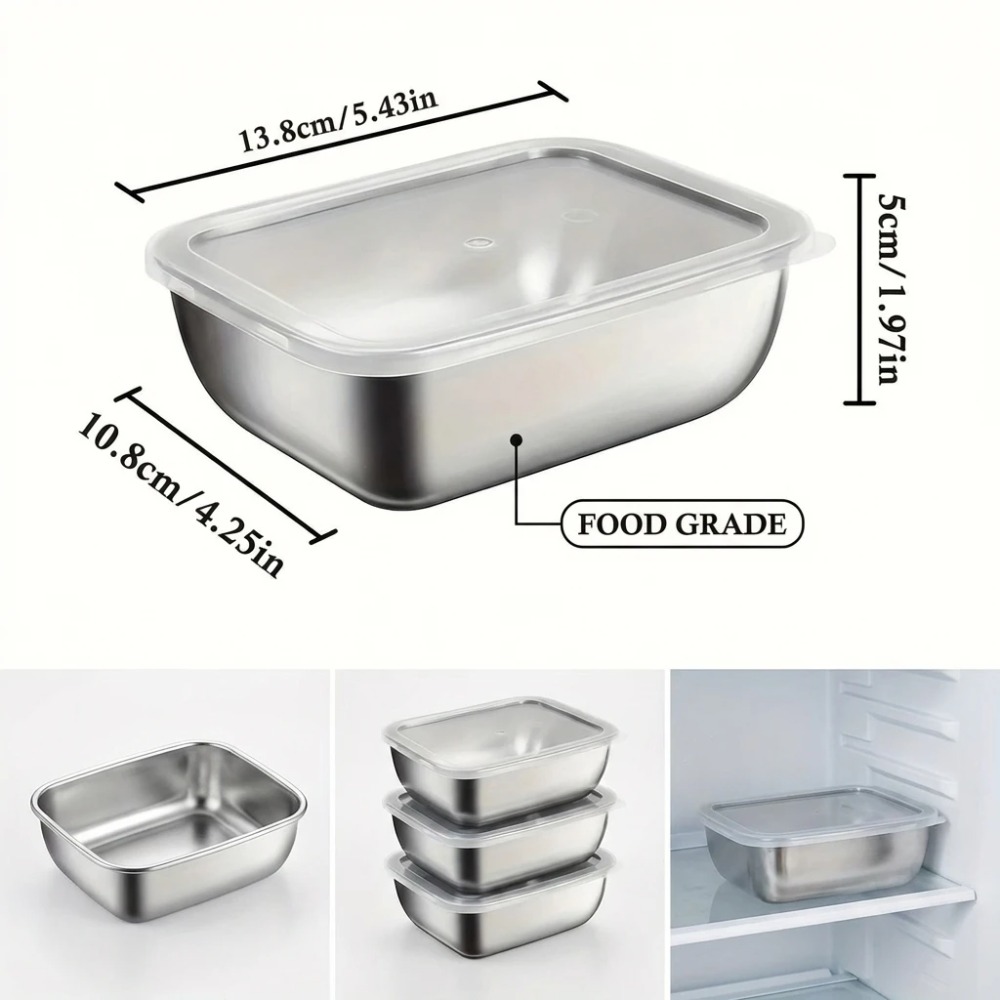 Conjunto de 6 Recipientes de A - Food Storage Square Containers avaliação e preço
