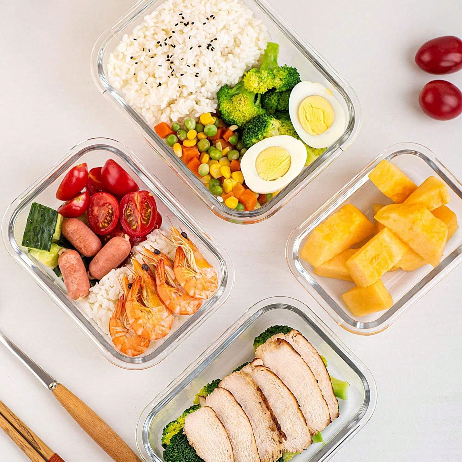 Conjunto de 10 Recipientes de  - Food Storage Square Containers avaliação e preço