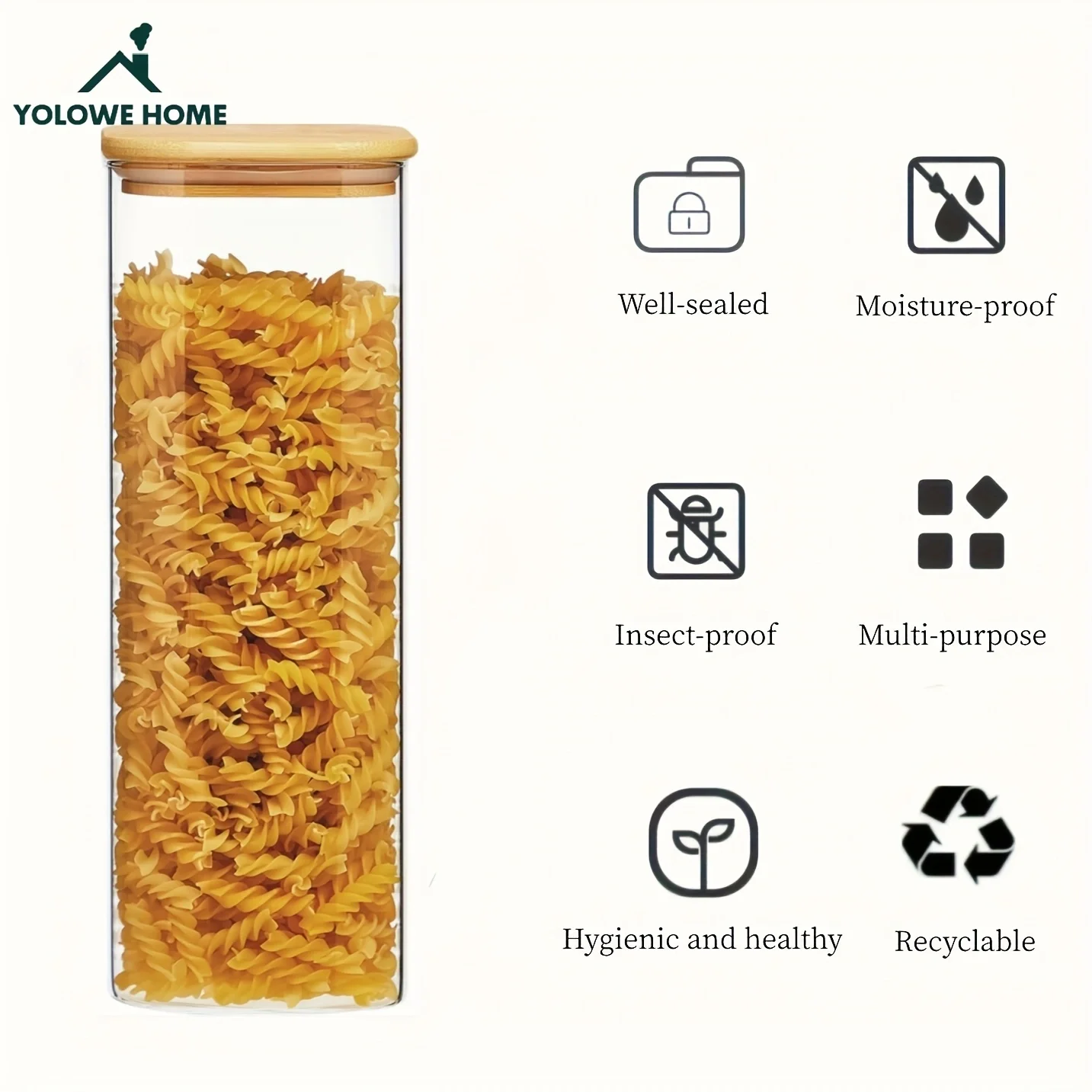 Pote de Vidro Moderno 26/42oz  - Food Storage Acrylic Containers avaliação e preço