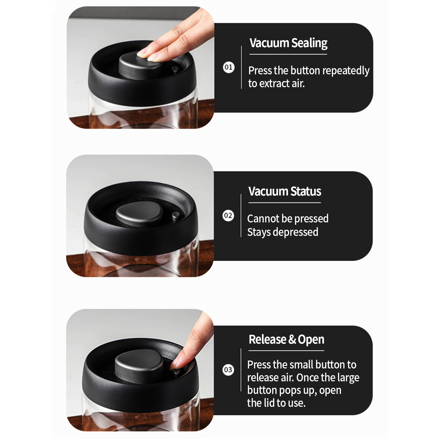OANKR Recipiente a Vácuo para  - Food Storage Jars & Containers avaliação e preço