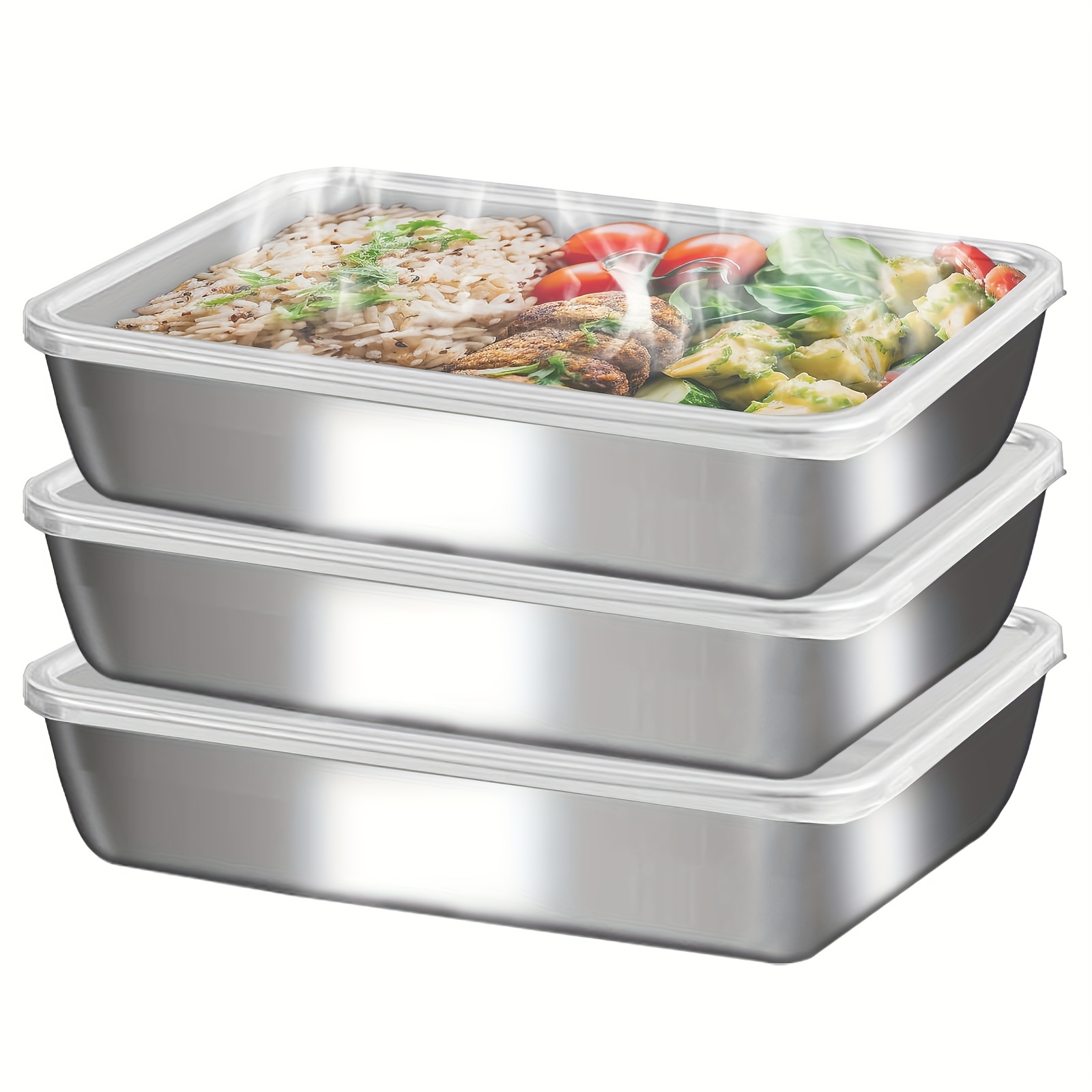 Conjunto de 3 Recipientes de A - Food Storage Lunch Box avaliação e preço