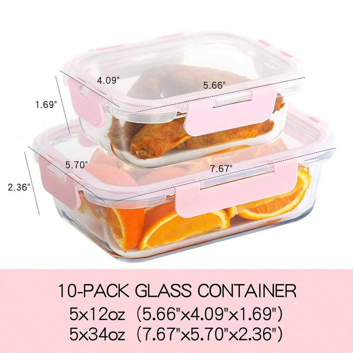 Conjunto de 10 Recipientes de  - Food Storage Lunch Box avaliação e preço