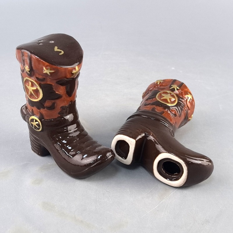 Botas vintage cerâmica tempero - Food Storage Jars & Containers avaliação e preço