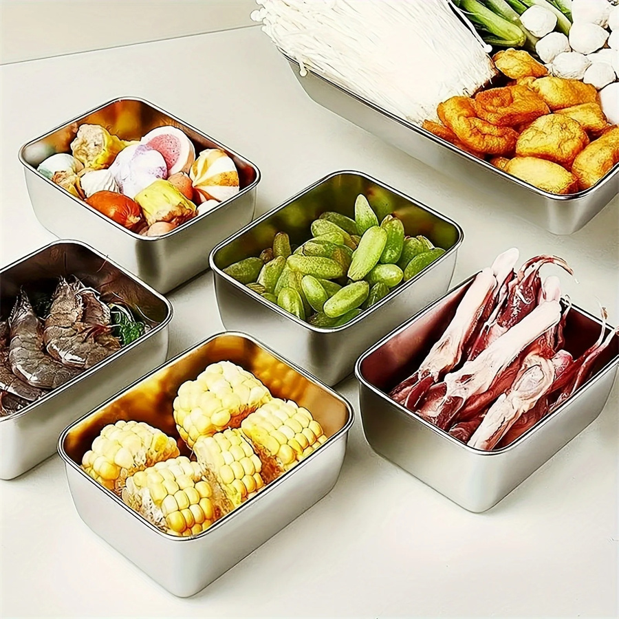 1/3/5 pces caixa de armazename - Food Storage Square Containers avaliação e preço
